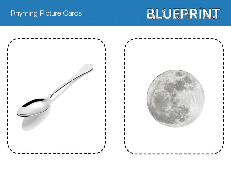 Rhyming Card - Spoon & Moon