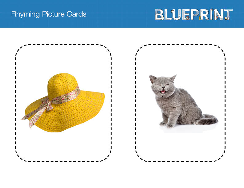 Rhyming Card - Hat & Cat