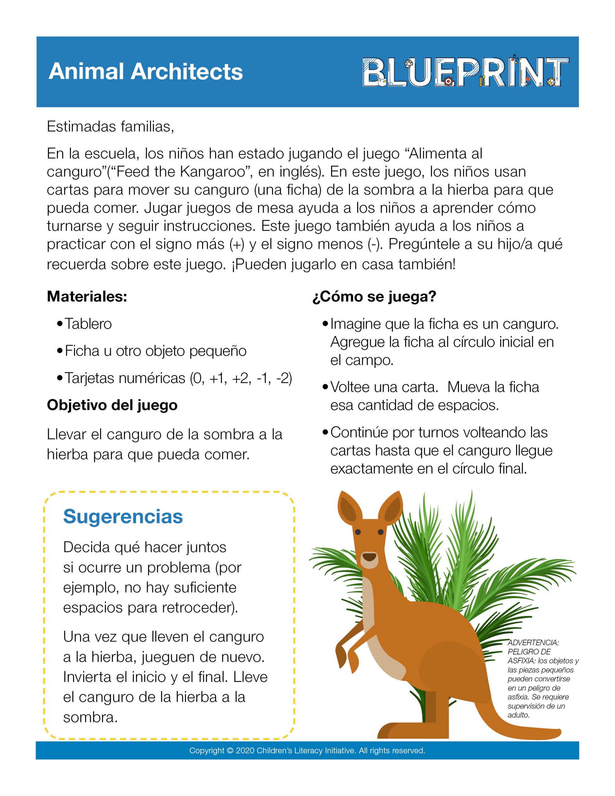 Feed the Kangaroo (Week 3) Spanish